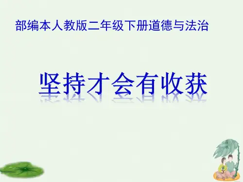二年级下册道德与法治课件坚持才会有收获人教部编版2