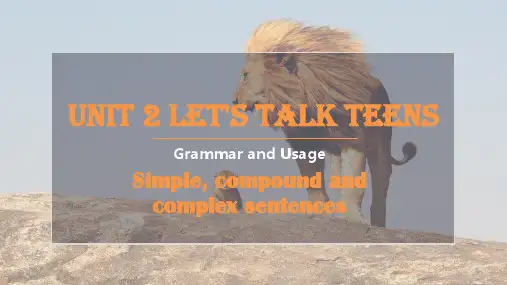 Unit 2 Grammar and usage 课件-高中英语牛津译林版(2020)必修第一册