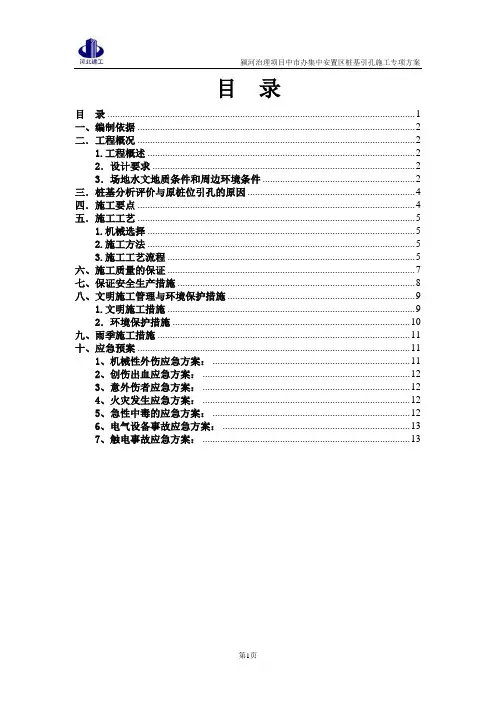 引孔施工方案(最终)