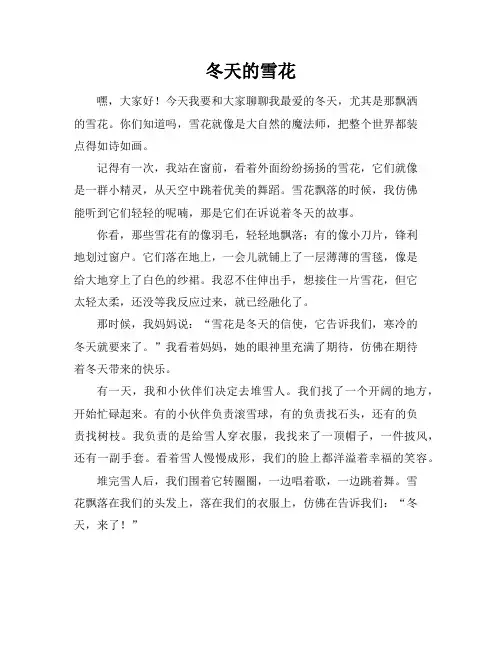 冬天的雪花