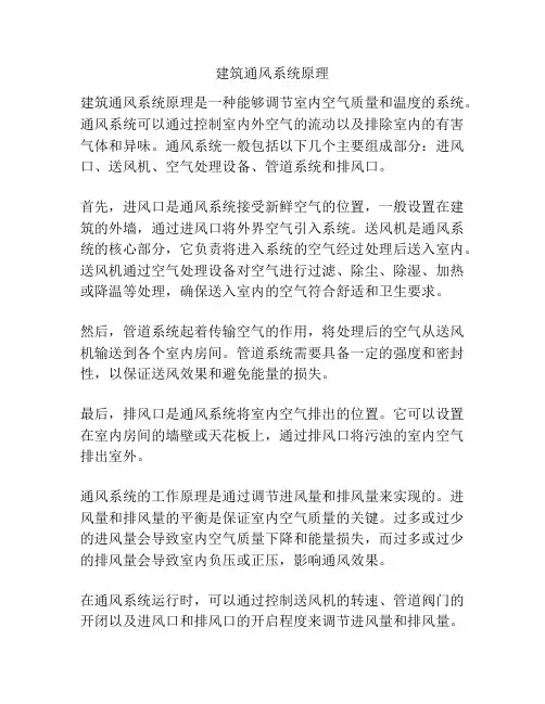 建筑通风系统原理
