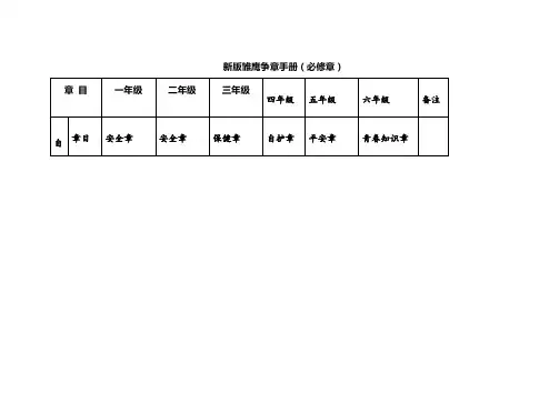 雏鹰争章手册