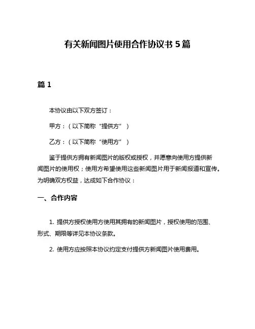 有关新闻图片使用合作协议书5篇