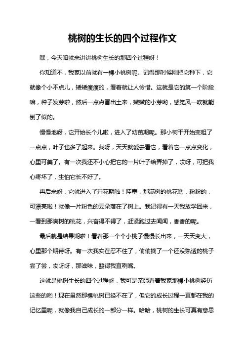 桃树的生长的四个过程作文