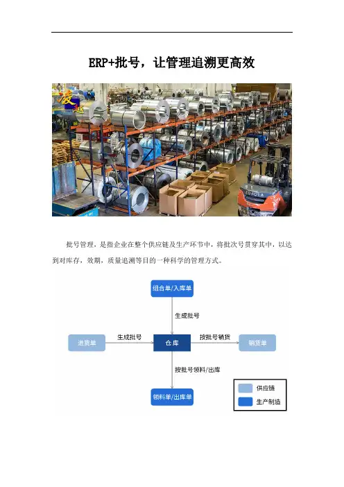 ERP+批号,让管理追溯更高效