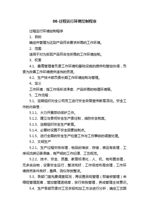 06-过程运行环境控制程序