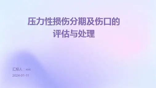 压力性损伤分期及伤口的评估与处理PPT课件
