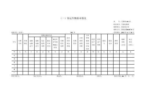 道路运输表格1