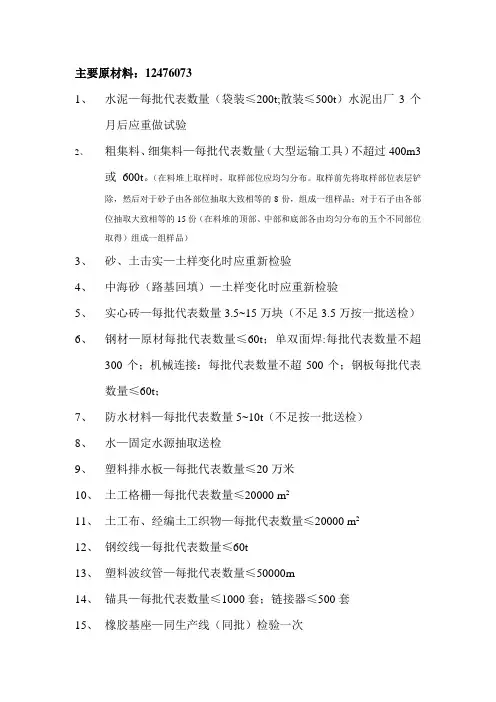 送检计划