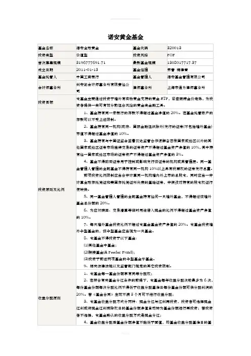 国内黄金基金、信托
