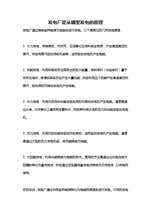 发电厂是从哪里发电的原理