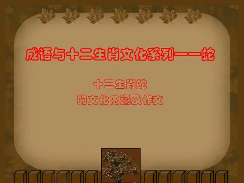 成语中十二生肖蛇的文化内涵及作文立意