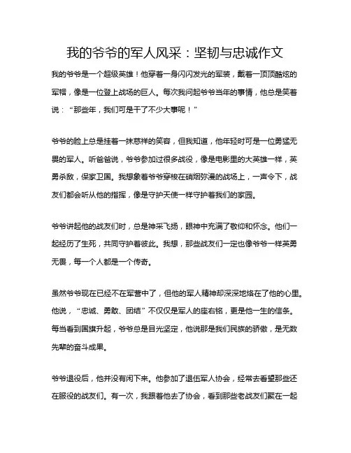 我的爷爷的军人风采：坚韧与忠诚作文
