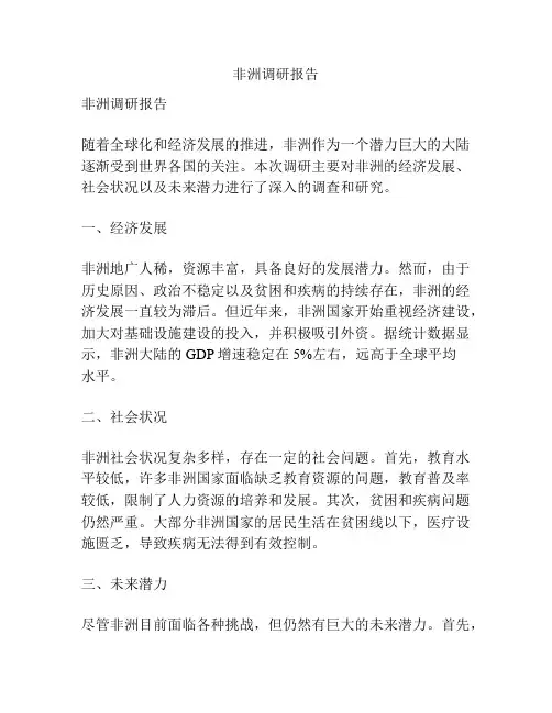 非洲调研报告