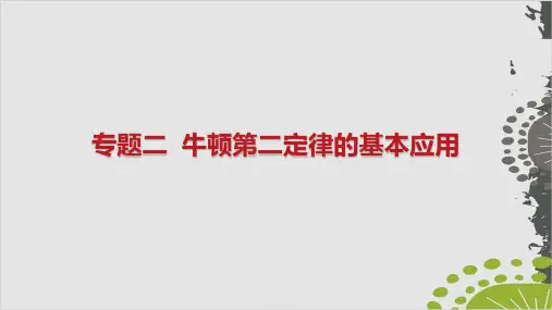 2020年高考物理专题复习 专题二 牛顿第二定律的基本应用(共23张PPT)