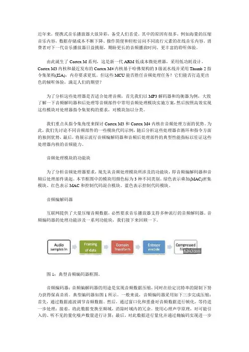 浅谈ARM Cortex-M的音频性能