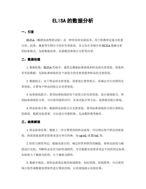 ELISA的数据分析