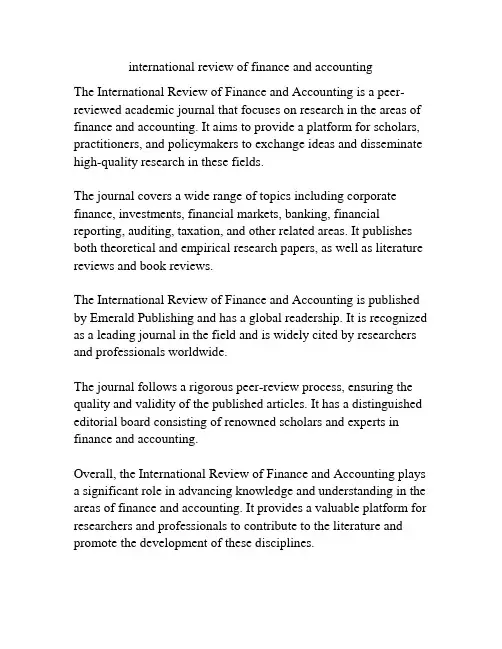 international review of finance and accounting