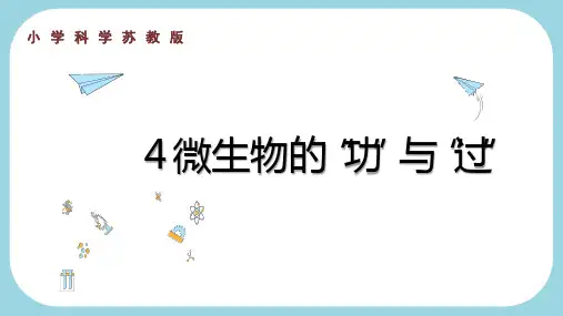【精品课件】苏教版科学五年级下册 4 微生物的“功”与“过” 课件3