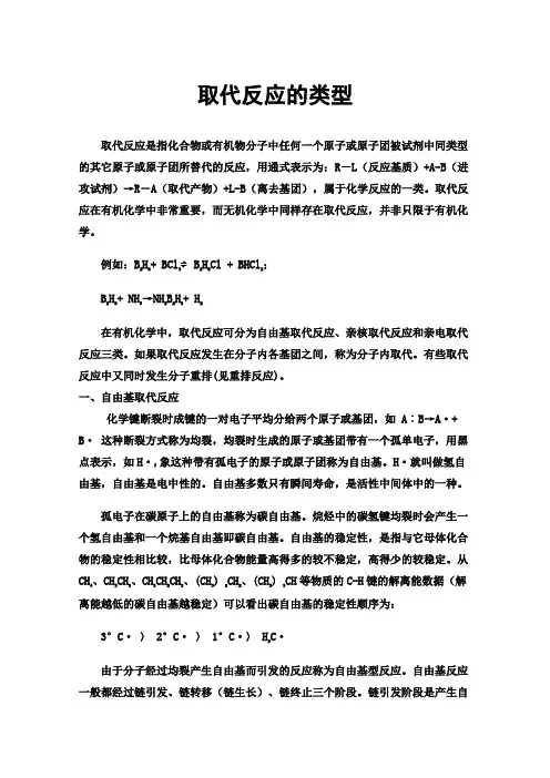 取代反应的类型