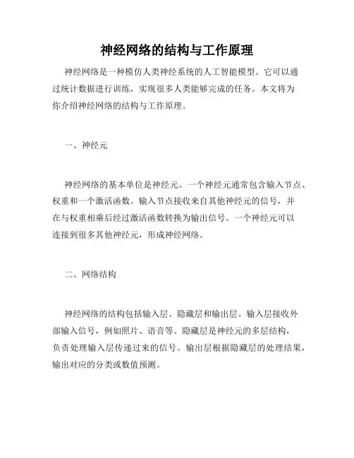 神经网络的结构与工作原理