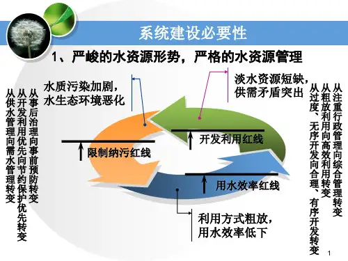 水资源系统与三条红线关系示意图