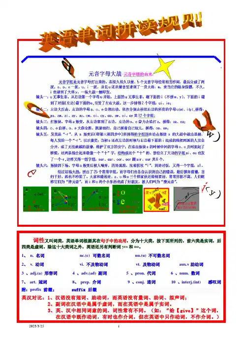 英语单词拼读拼写规则--实用的单词速记完美修订版