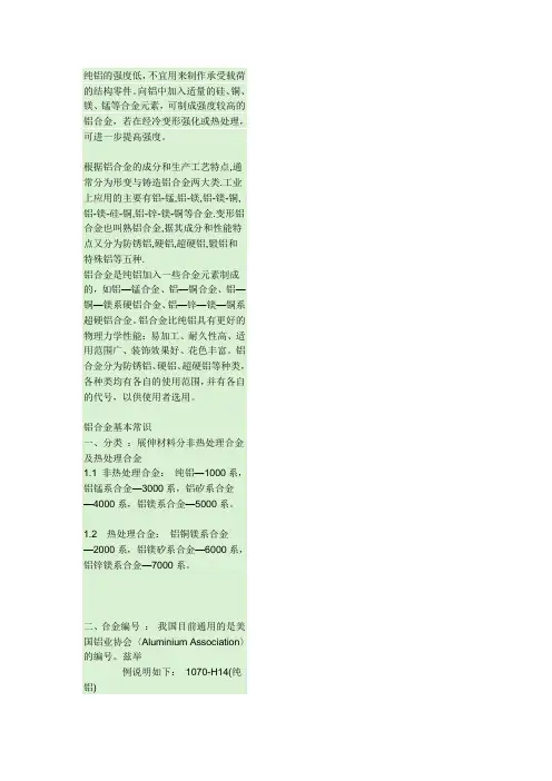铝合金 特性