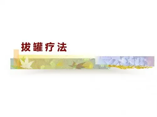 拔 罐 疗 法课件