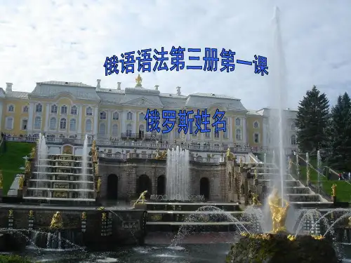 俄语语法第三册第一课