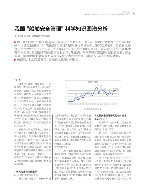 我国“船舶安全管理”科学知识图谱分析
