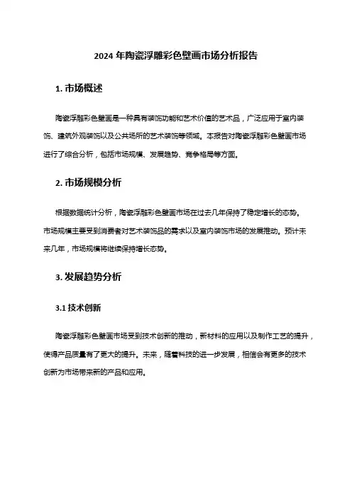 2024年陶瓷浮雕彩色壁画市场分析报告