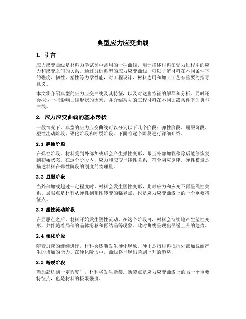 典型应力应变曲线