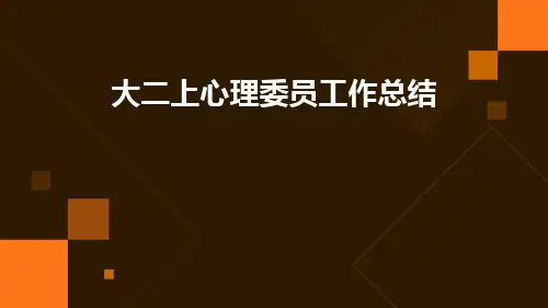 大二上心理委员工作总结魏丹PPT