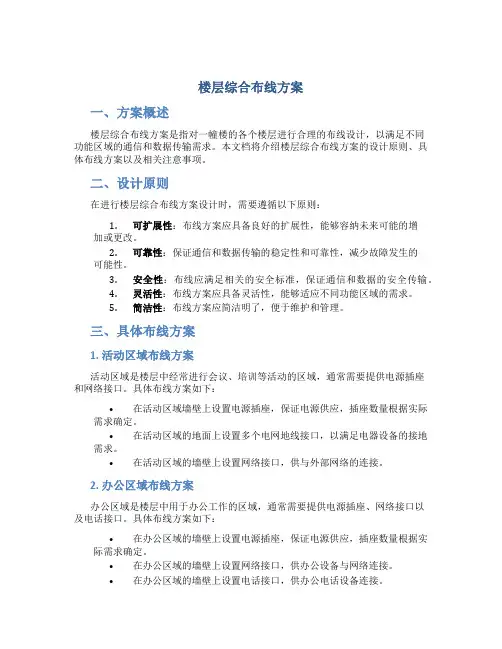 楼层综合布线方案