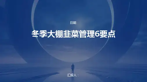 冬季大棚韭菜管理6要点