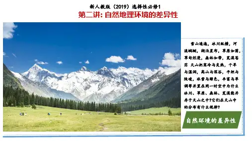 自然地理环境的差异性课件-高中地理人教版(2019)选择性必修第一册