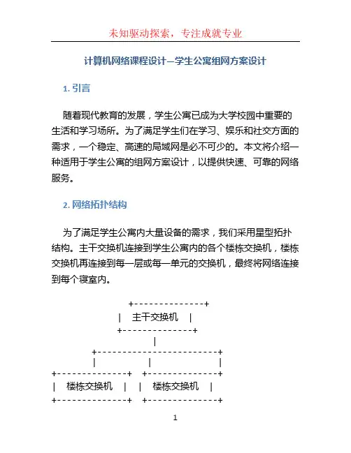 计算机网络课程设计—学生公寓组网方案设计 (3)