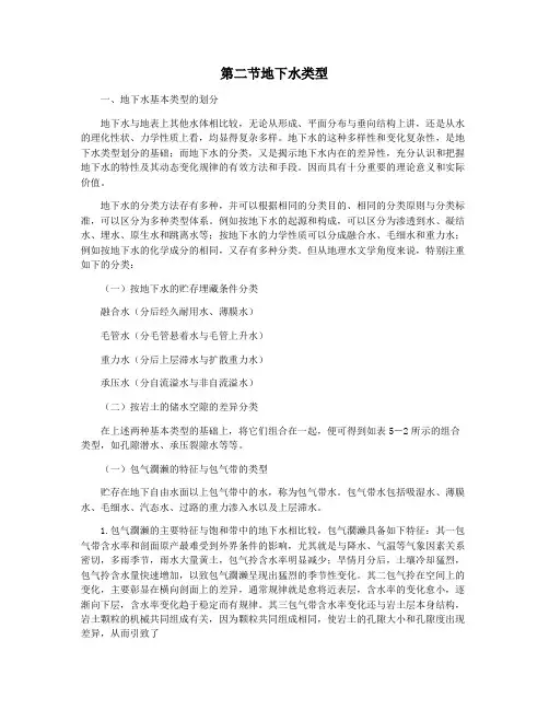 第二节地下水类型