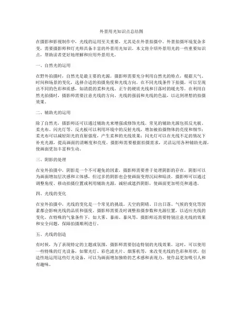 外景用光知识点总结图