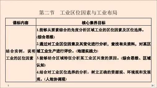 新教材湘教版高中地理必修第二册课件：第三章产业区位选择第二节工业区位因素与工业布局课件