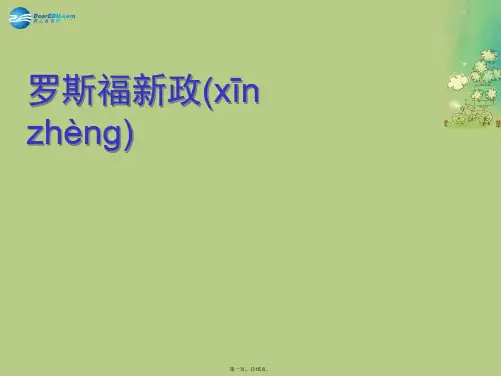 九年级历史与社会上册 第二单元 第三课 第二框 罗斯福新政课件 人教版