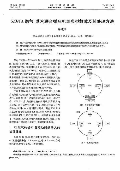 S209FA燃气-蒸汽联合循环机组典型故障及其处理方法