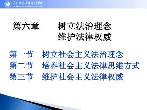 思想道德修养与法律基础 第六章 教案课件