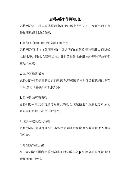 恩格列净作用机理