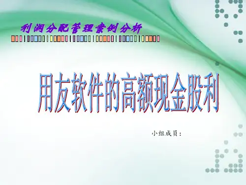 利润分配管理案例——用友