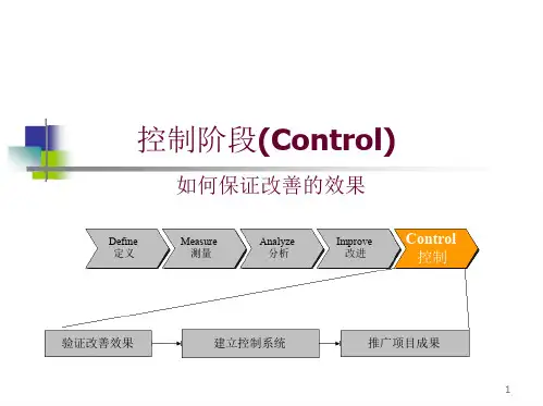 六西格玛绿带课程_控制阶段(PPT31页)