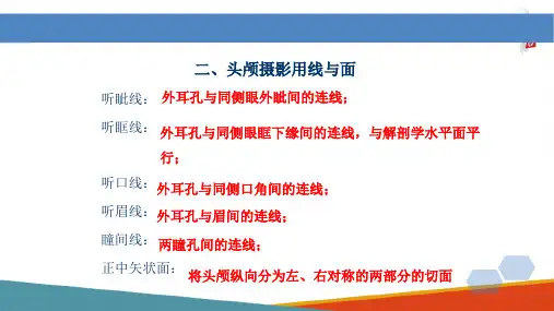 各部位X线摄影检查技术 头部摄影