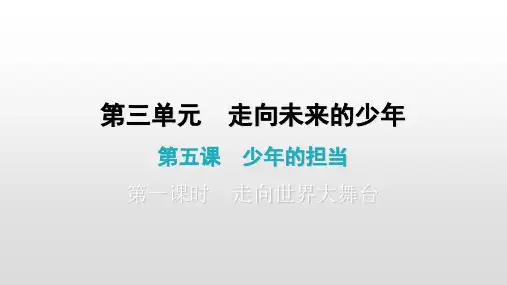 下册第五课第一课时走向世界大舞台作业课件部编版道德与法治九年级全一册