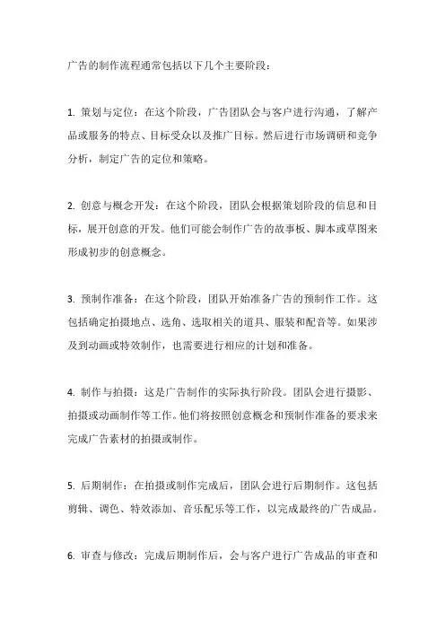 广告的制作流程